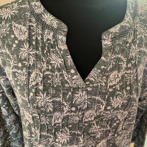 Lucky Brand casual olive and white women's shirt Size XXL